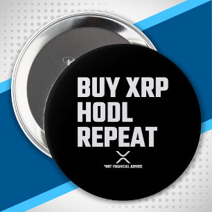 Badge Rond 10 Cm XRP Crypto Cryptocurrency Buy XRP Hodl Repeat