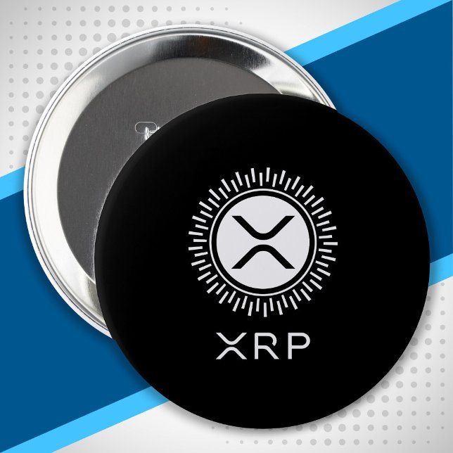Badge Rond 10 Cm XRP Cryptocurrency Crypto Decorative Circle Logo (Créateur téléchargé)