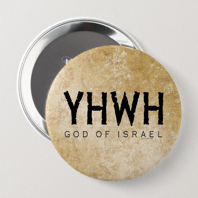 Badge Rond 10 Cm YHWH Jhovah (Devant & derrière)