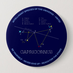 Badge Rond 10 Cm Zodiaque Capricornus