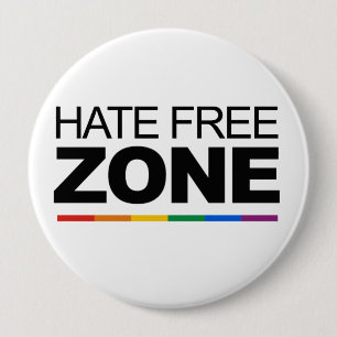 BADGE ROND 10 CM ZONE LIBRE DE HAINE
