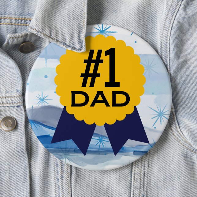 Badge Rond 15,2 Cm #1 Papa Colossal 6" ronde (En situation)