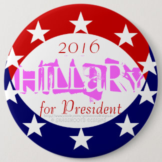 Badge Rond 15,2 Cm 2016 6" pièce de monnaie rose indiquent Hillary