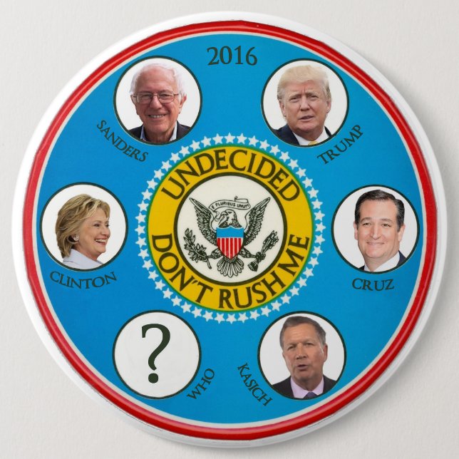 Badge Rond 15,2 Cm 2016 irrésolu (Devant)