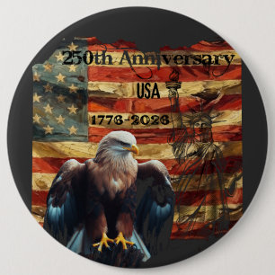Badge Rond 15,2 Cm 250e Semi-Quincentenaire des États-Unis