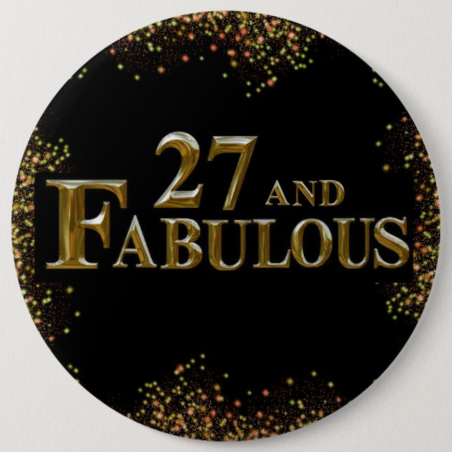 Badge Rond 15,2 Cm 27e anniversaire  (Devant)