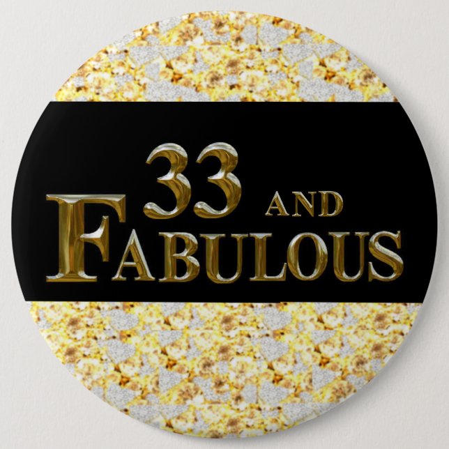 Badge Rond 15,2 Cm 33e anniversaire  (Devant)