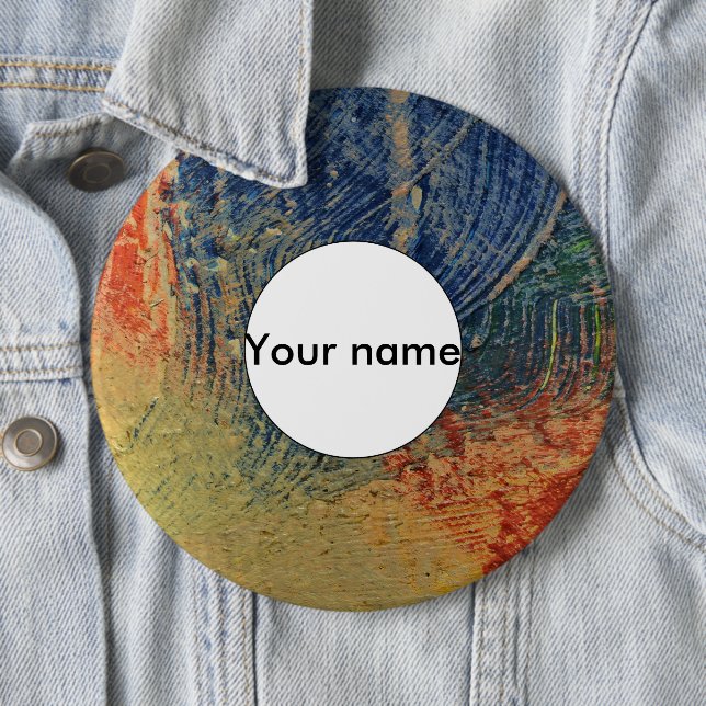 Badge Rond 15,2 Cm 3 couleurs de peinture (En situation)