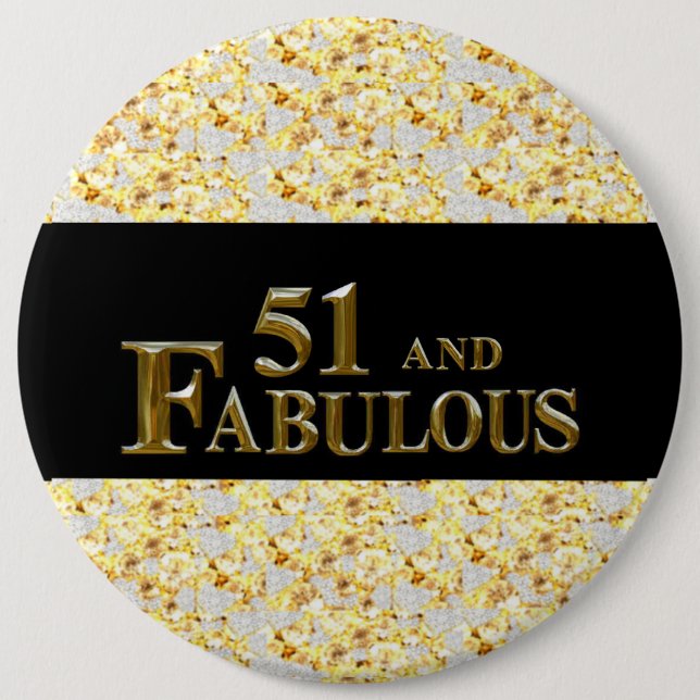 Badge Rond 15,2 Cm 51e anniversaire  (Devant)