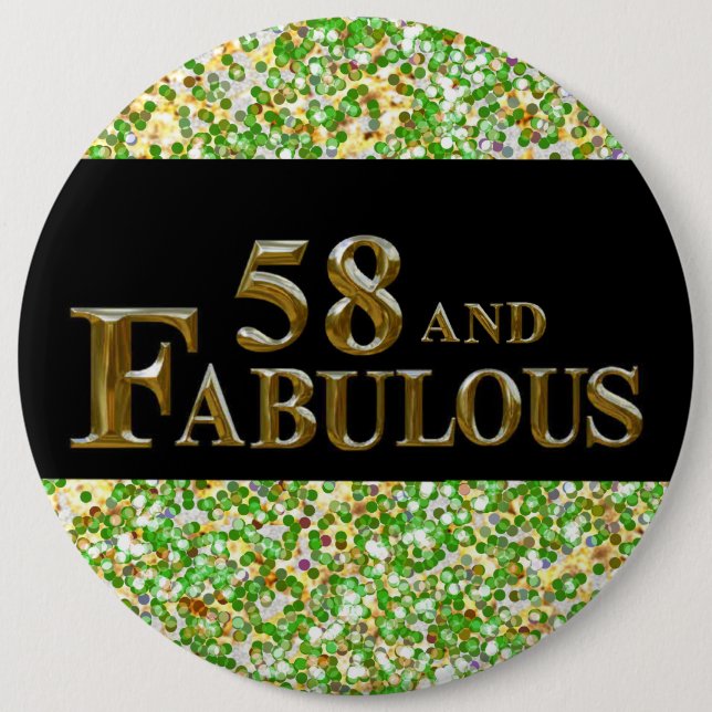 Badge Rond 15,2 Cm 58e anniversaire  (Devant)