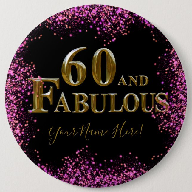Badge Rond 15,2 Cm 60e anniversaire  (Devant)