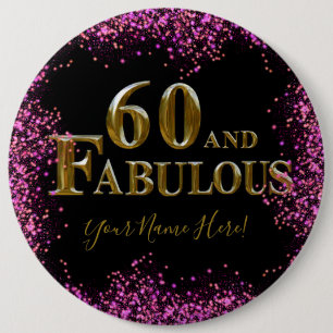 Badge Rond 15,2 Cm 60e anniversaire 