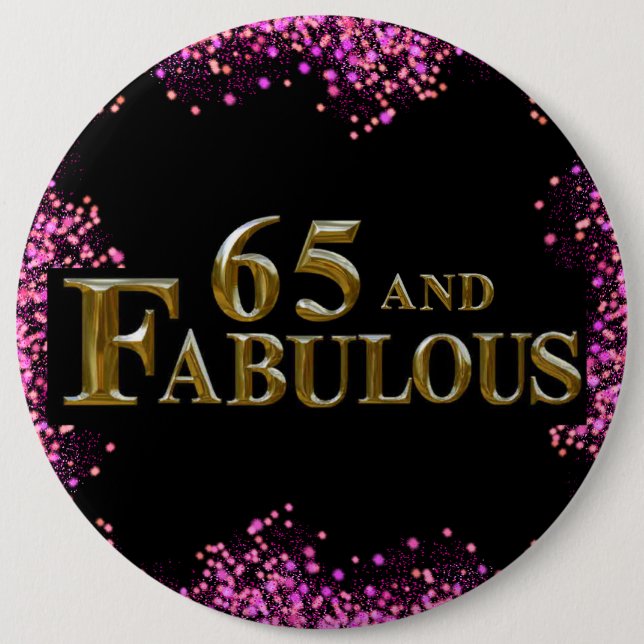 Badge Rond 15,2 Cm 65e anniversaire  (Devant)