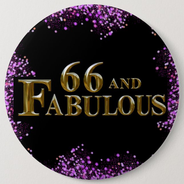 Badge Rond 15,2 Cm 66e anniversaire  (Devant)