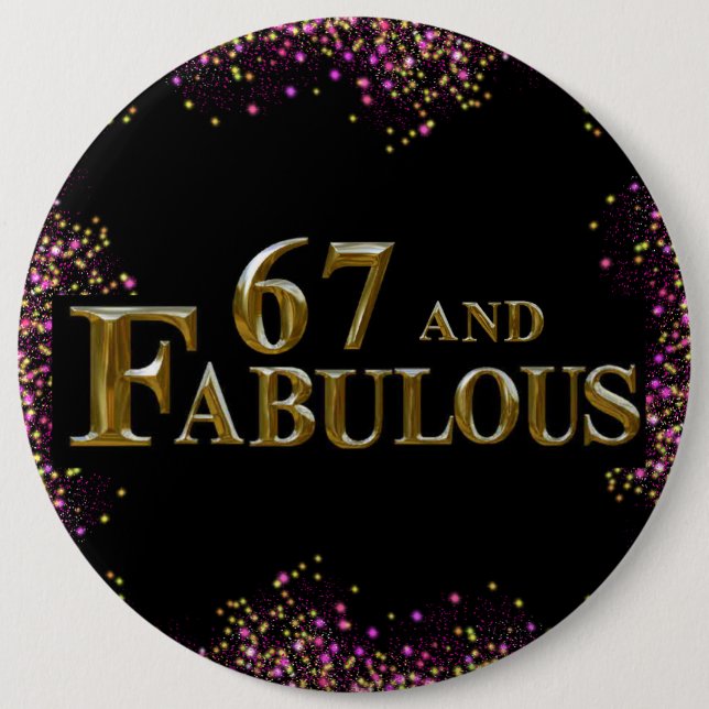 Badge Rond 15,2 Cm 67e anniversaire  (Devant)