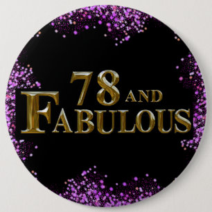 Badge Rond 15,2 Cm 78e anniversaire 