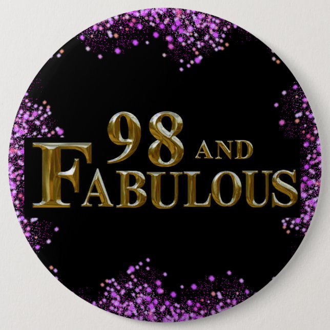 Badge Rond 15,2 Cm 98e anniversaire  (Devant)