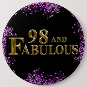 Badge Rond 15,2 Cm 98e anniversaire 