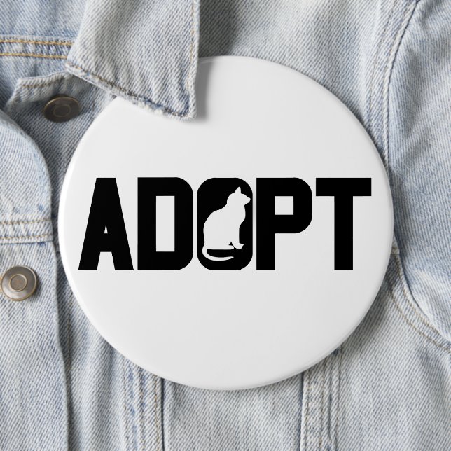 Badge Rond 15,2 Cm Adopter les animaux (En situation)