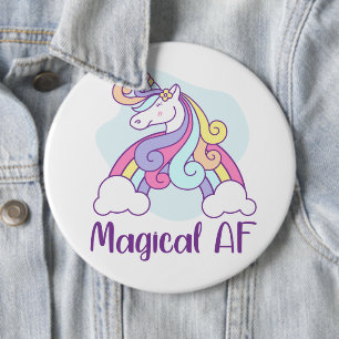 Badge Rond 15,2 Cm AF magique   Unicorne