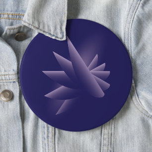 Badge Rond 15,2 Cm Ailes violettes