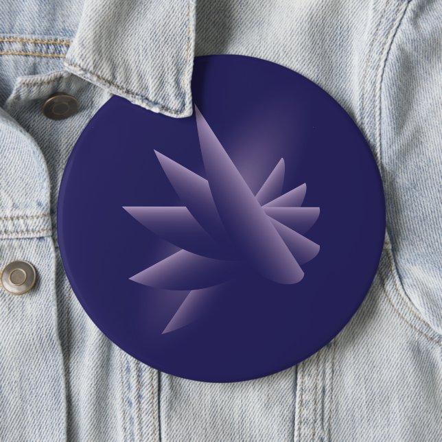 Badge Rond 15,2 Cm Ailes violettes (En situation)