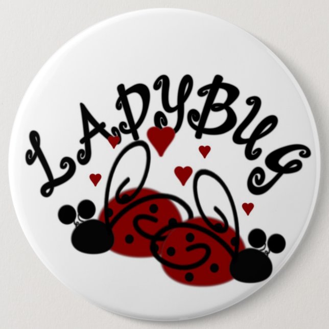 Badge Rond 15,2 Cm Aimant de coccinelle (Devant)