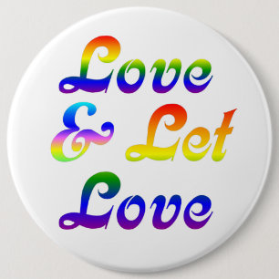 BADGE ROND 15,2 CM AIMER ET LAISSER AIMER
