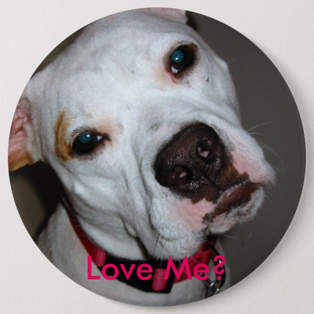 Badge Rond 15,2 Cm Aimez-moi ? bouton (Devant)