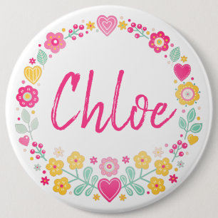 Badge Rond 15,2 Cm Ajouter votre nom - Bouton Arrondi