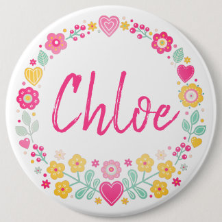 Badge Rond 15,2 Cm Ajouter votre nom - Bouton Arrondi