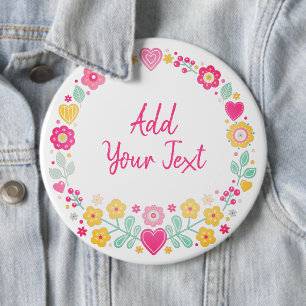 Badge Rond 15,2 Cm Ajoutez votre texte / Choisissez vos polices