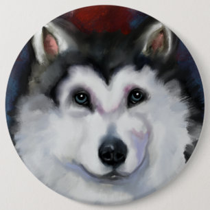 BADGE ROND 15,2 CM ALASKAN MALAMUTE