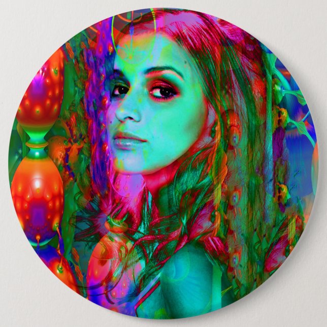 Badge Rond 15,2 Cm Alice au pays des merveilles (Devant)