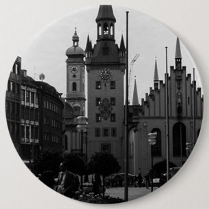 Badge Rond 15,2 Cm Allemagne vintage Église de Munich Marienplatz 197