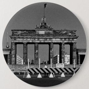 Badge Rond 15,2 Cm Allemagne vintage Porte de Brandebourg Berlin 1970