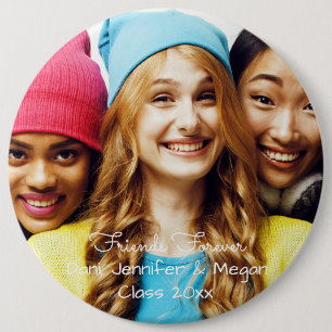 Badge Rond 15,2 Cm Amis pour toujours ! grande photo, classe