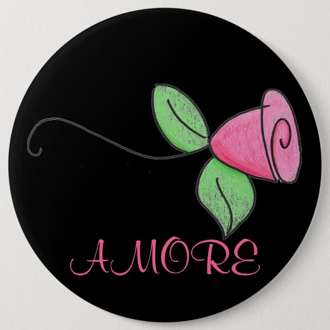 BADGE ROND 15,2 CM AMORE (Devant)