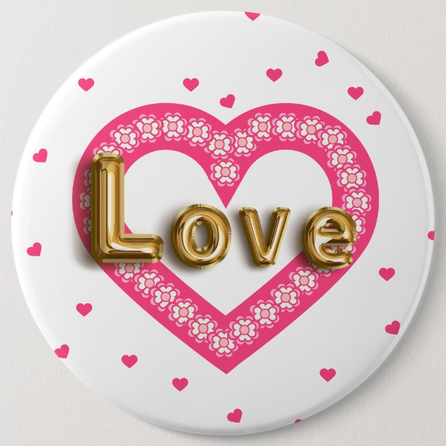 Badge Rond 15,2 Cm amour (Devant)