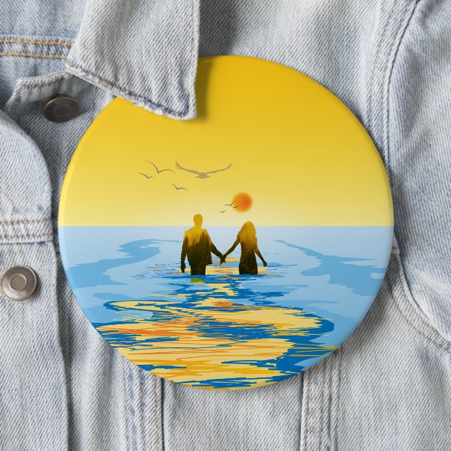 Badge Rond 15,2 Cm Amour (En situation)