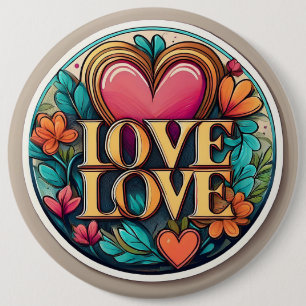 Badge Rond 15,2 Cm Amour
