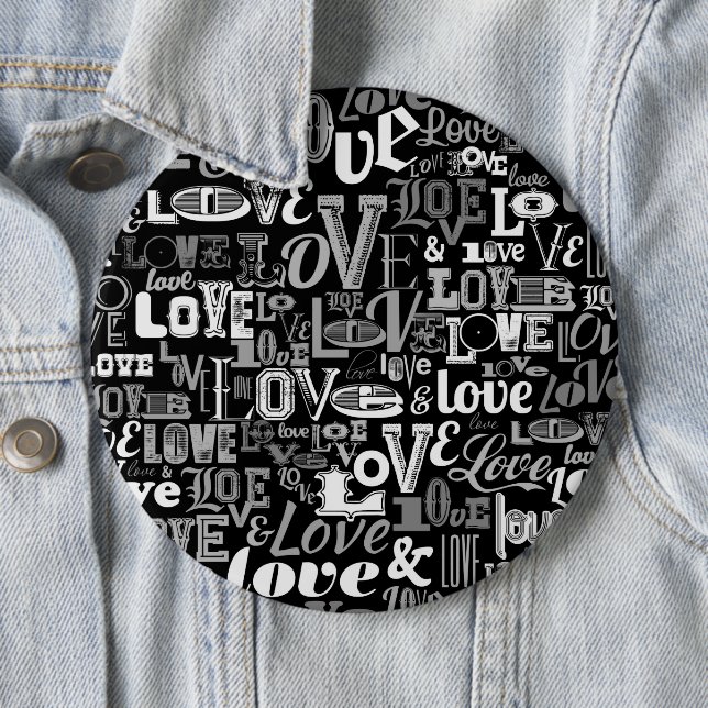 Badge Rond 15,2 Cm Amour 4 (En situation)