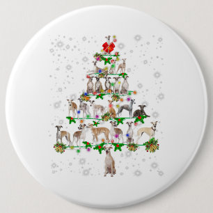 Badge Rond 15,2 Cm Amusant Chien Chien de Noël Arbre Décor