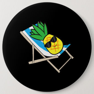 Badge Rond 15,2 Cm Ananas Relaxant Ananas Fruit Aimer Ananas