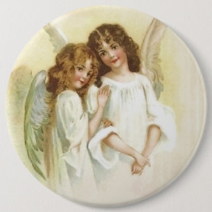 Badge Rond 15,2 Cm Ange de Noël