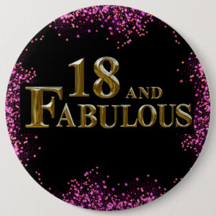 Badge Rond 15,2 Cm Anniversaire 18 ans