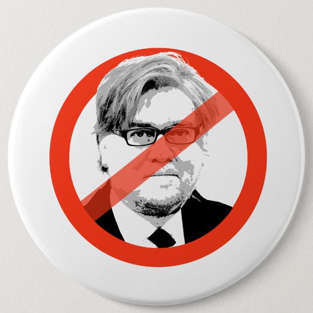 Badge Rond 15,2 Cm Anti-Bannon - anti- Steve Bannon (Devant)