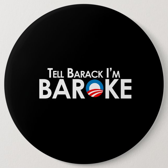 Badge Rond 15,2 Cm Anti-Obama - Baroke Bumpersticker (Devant)