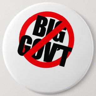 Badge Rond 15,2 Cm Anti-Obama - gouvernement anti- grand