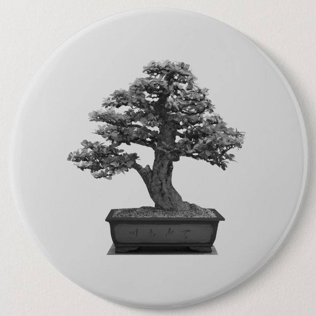 Badge Rond 15,2 Cm arbre de bonsaïs (Devant)